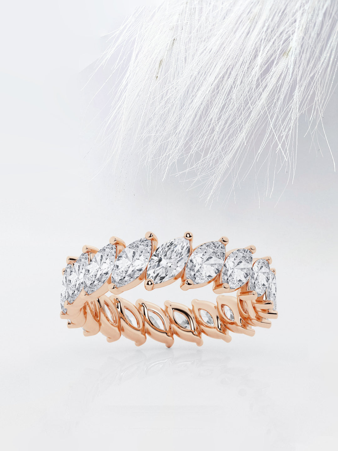 Marquise FG - VS2 Lab Grown Diamond Full Eternity Wedding Band - Doozy Diamonds