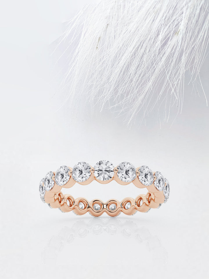 Round FG - VS2 Lab Grown Diamond Full Eternity Wedding Band - Doozy Diamonds