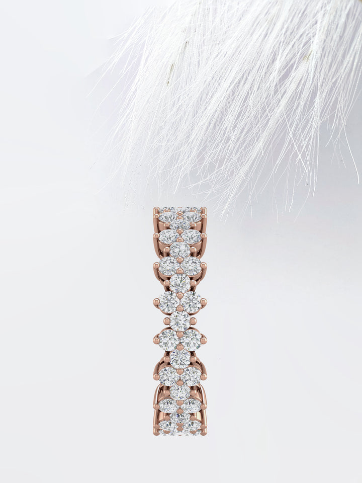 Round GH - VVS Lab Grown Diamond Cluster Eternity Wedding Band - Doozy Diamonds