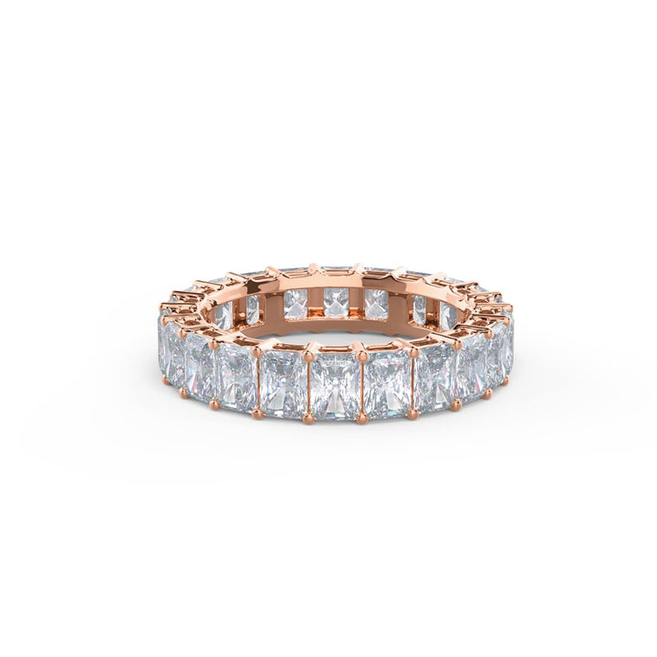 Radiant Cut DE - VS1 Lab Grown Diamond Full Eternity Wedding Band - Doozy Diamonds