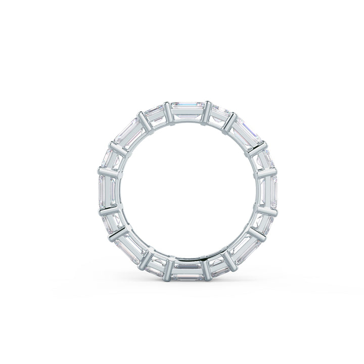 Emerald & Asscher Cut DE - VS1 Lab Grown Diamond Full Eternity Wedding Band - Doozy Diamonds