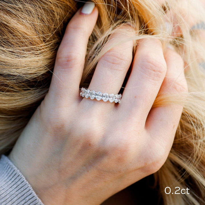 Oval DE - VS1 Lab Grown Diamond Full Eternity Wedding Band - Doozy Diamonds