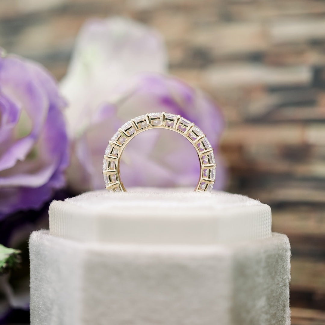 Radiant Cut DE - VS1 Lab Grown Diamond Full Eternity Wedding Band - Doozy Diamonds