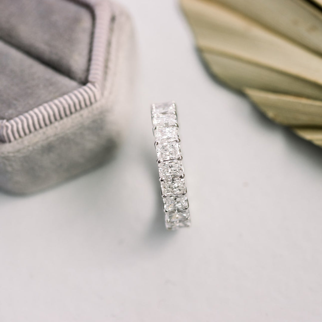 Radiant Cut DE - VS1 Lab Grown Diamond Full Eternity Wedding Band - Doozy Diamonds