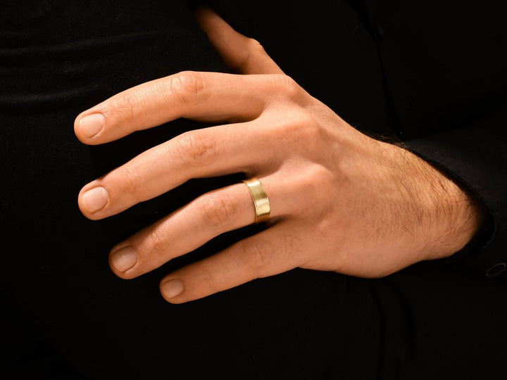 7.0mm Matte Brushed Concave Wedding Band Anniversary Gift For Him - Doozy Diamonds