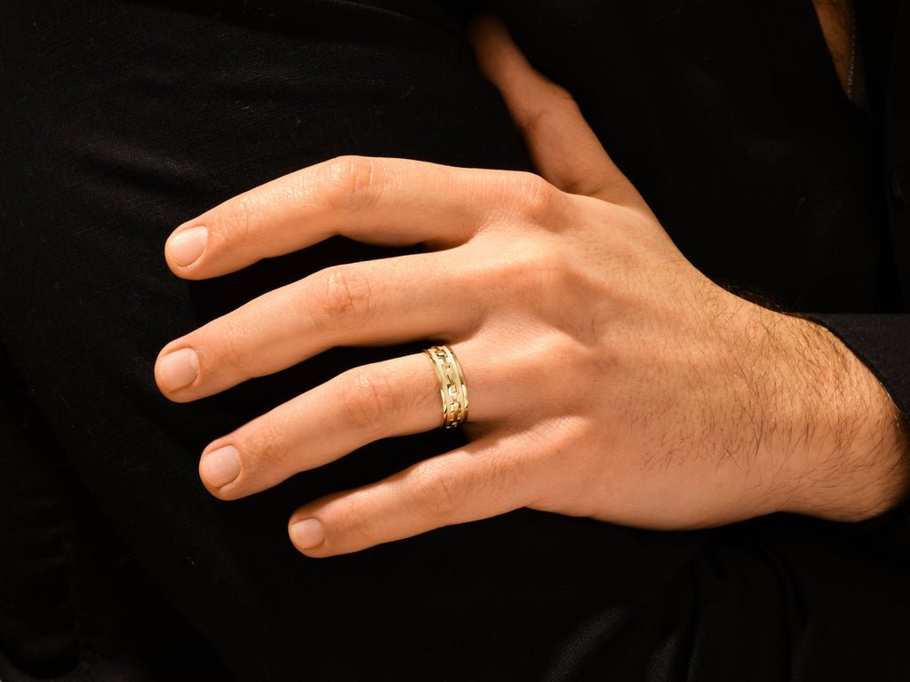 7.0mm Men's Wedding Band Celtic Pattern - Doozy Diamonds