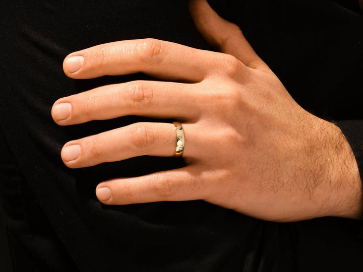 5mm Flush Lab Grown Round Men's Wedding Band Anniversary Gift - Doozy Diamonds
