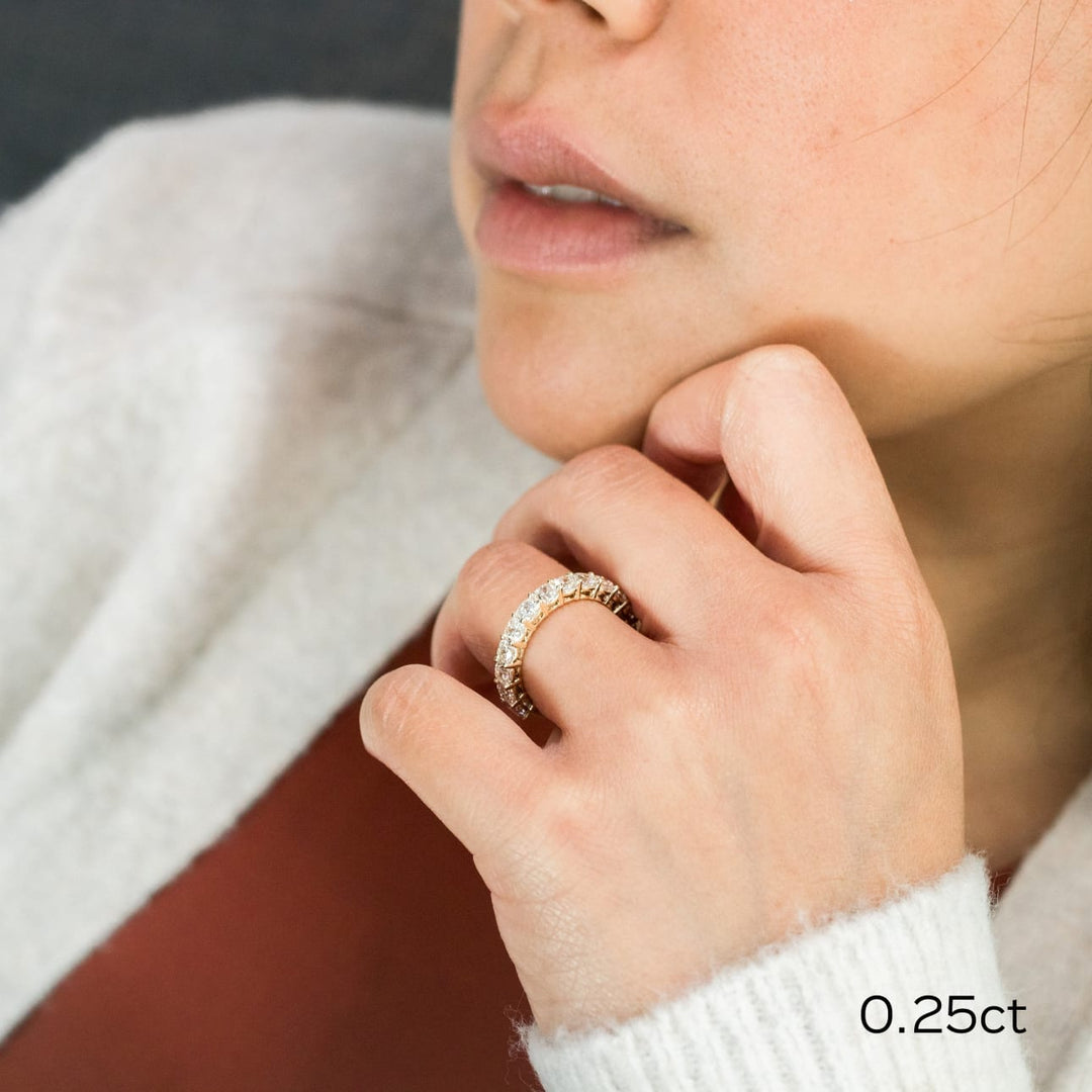 Cushion Cut DE - VS1 Lab Grown Diamond Full Eternity Wedding Band - Doozy Diamonds