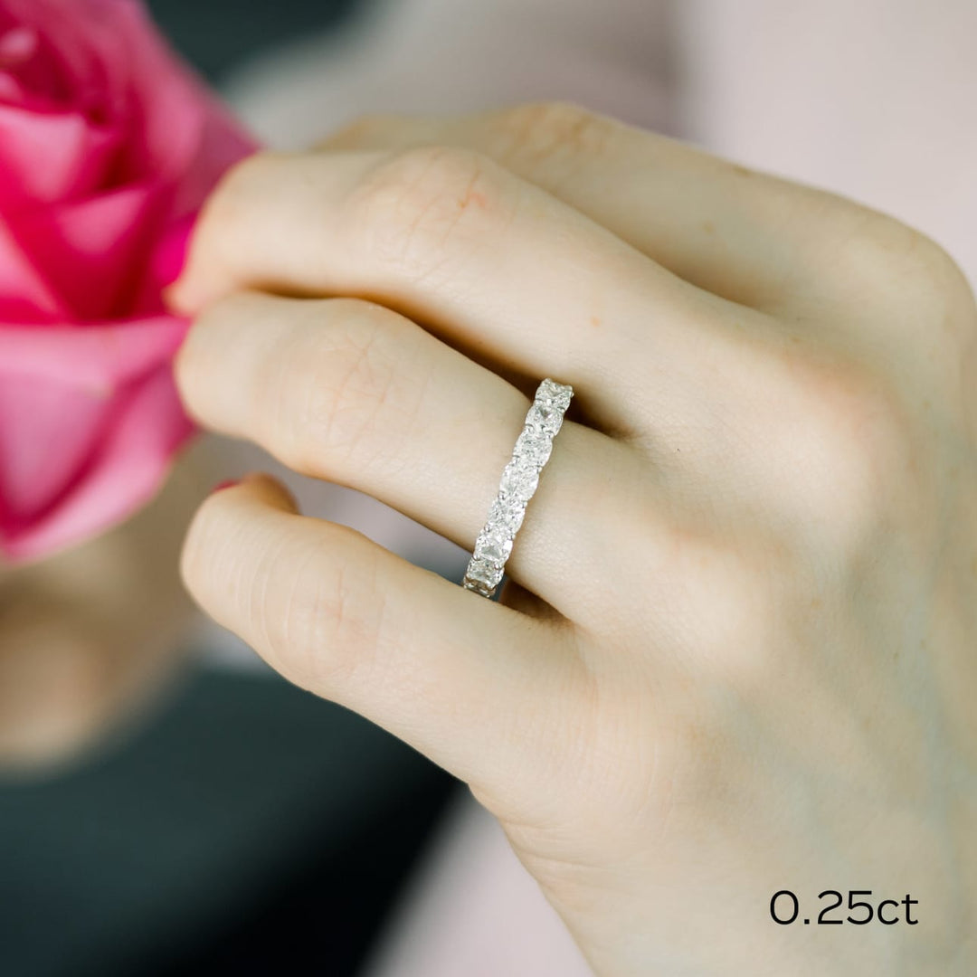Cushion Cut DE - VS1 Lab Grown Diamond Full Eternity Wedding Band - Doozy Diamonds