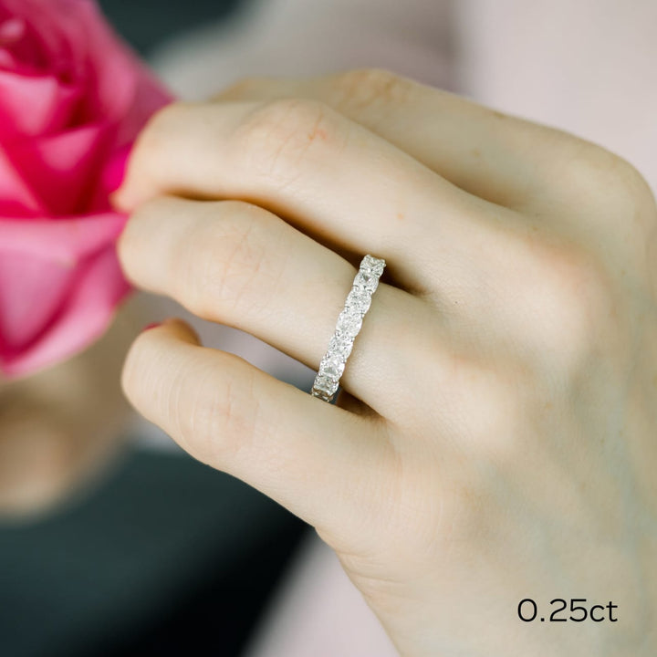 Cushion Cut DE - VS1 Lab Grown Diamond Full Eternity Wedding Band - Doozy Diamonds