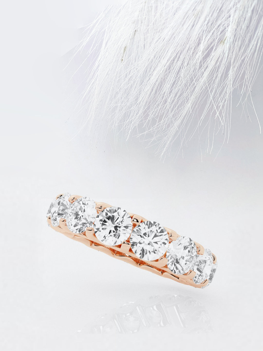 Round FG - VS2 Lab Grown Diamond Full Eternity Wedding Band - Doozy Diamonds