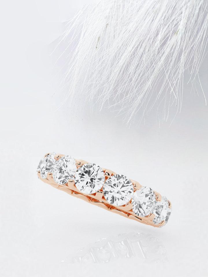 Round FG - VS2 Lab Grown Diamond Full Eternity Wedding Band - Doozy Diamonds