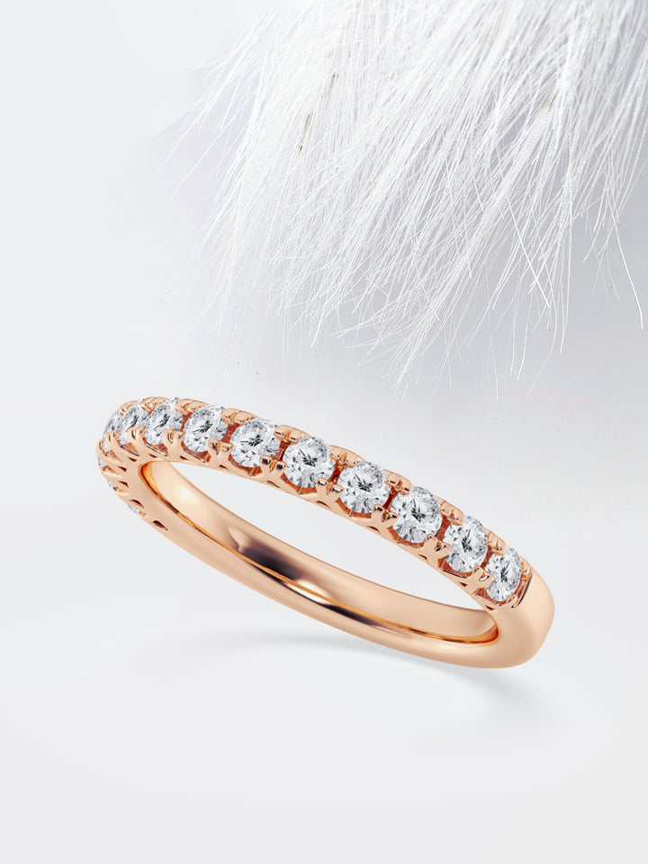 Round FG - VS2 Lab Grown Diamond Fancy Prongs Wedding Band - Doozy Diamonds