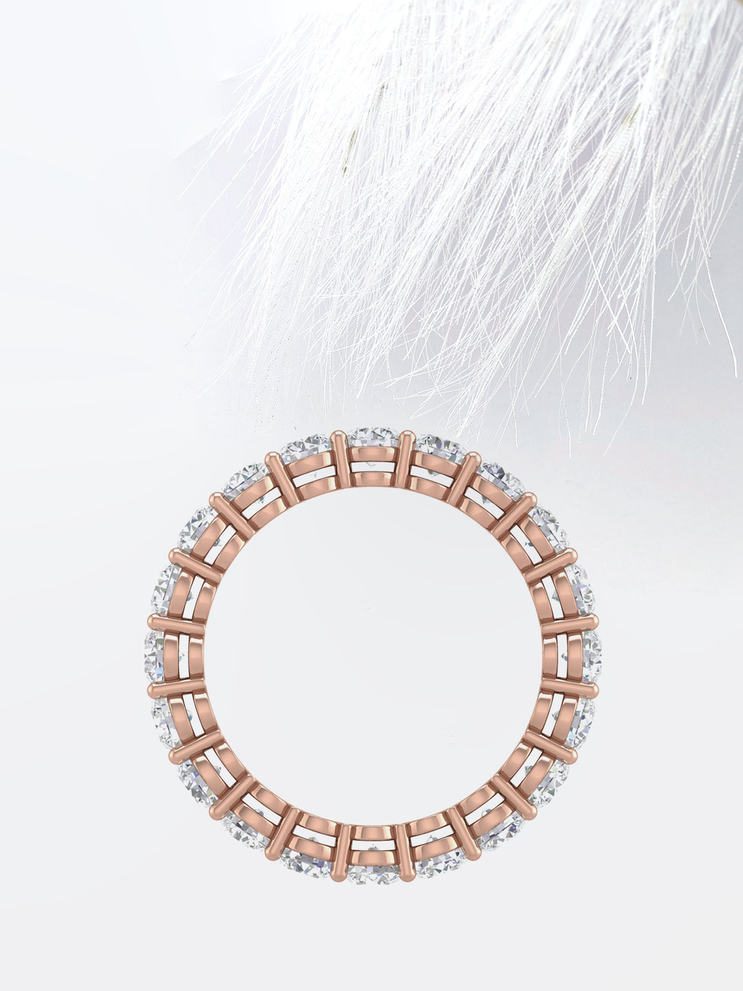 Round GH - VVS Lab Grown Diamond Full Eternity Wedding Band - Doozy Diamonds