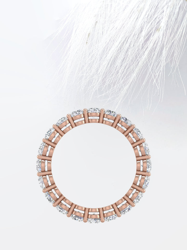 Round GH - VVS Lab Grown Diamond Full Eternity Wedding Band - Doozy Diamonds