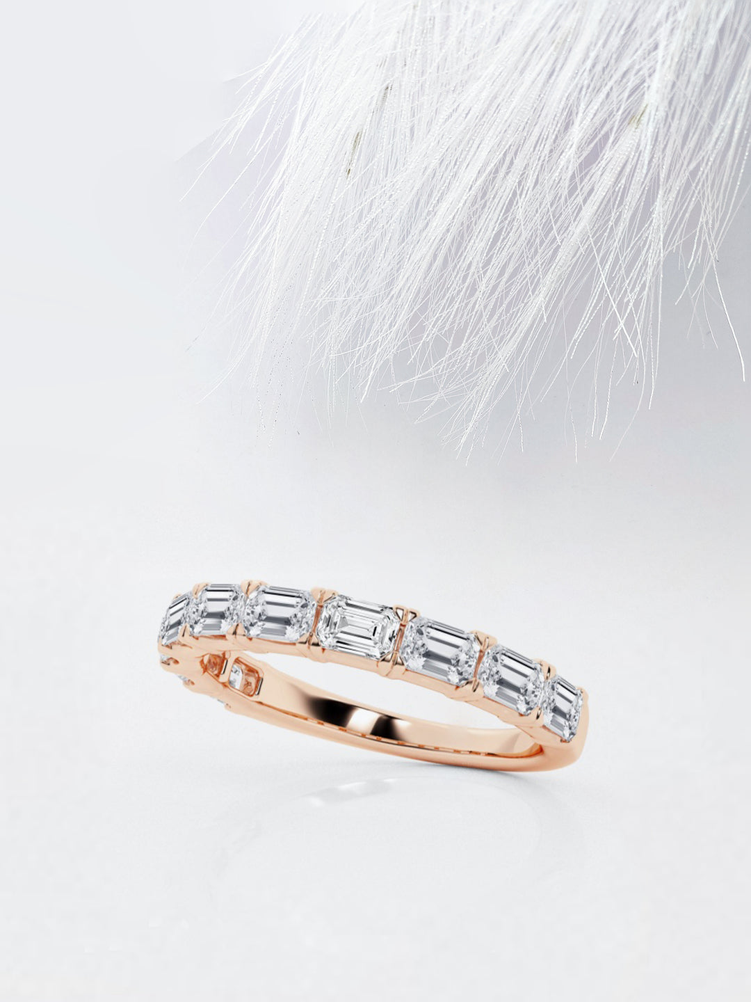 Emerald FG - VS2 Lab Grown Diamond East To West Eternity Band For Women - Doozy Diamonds