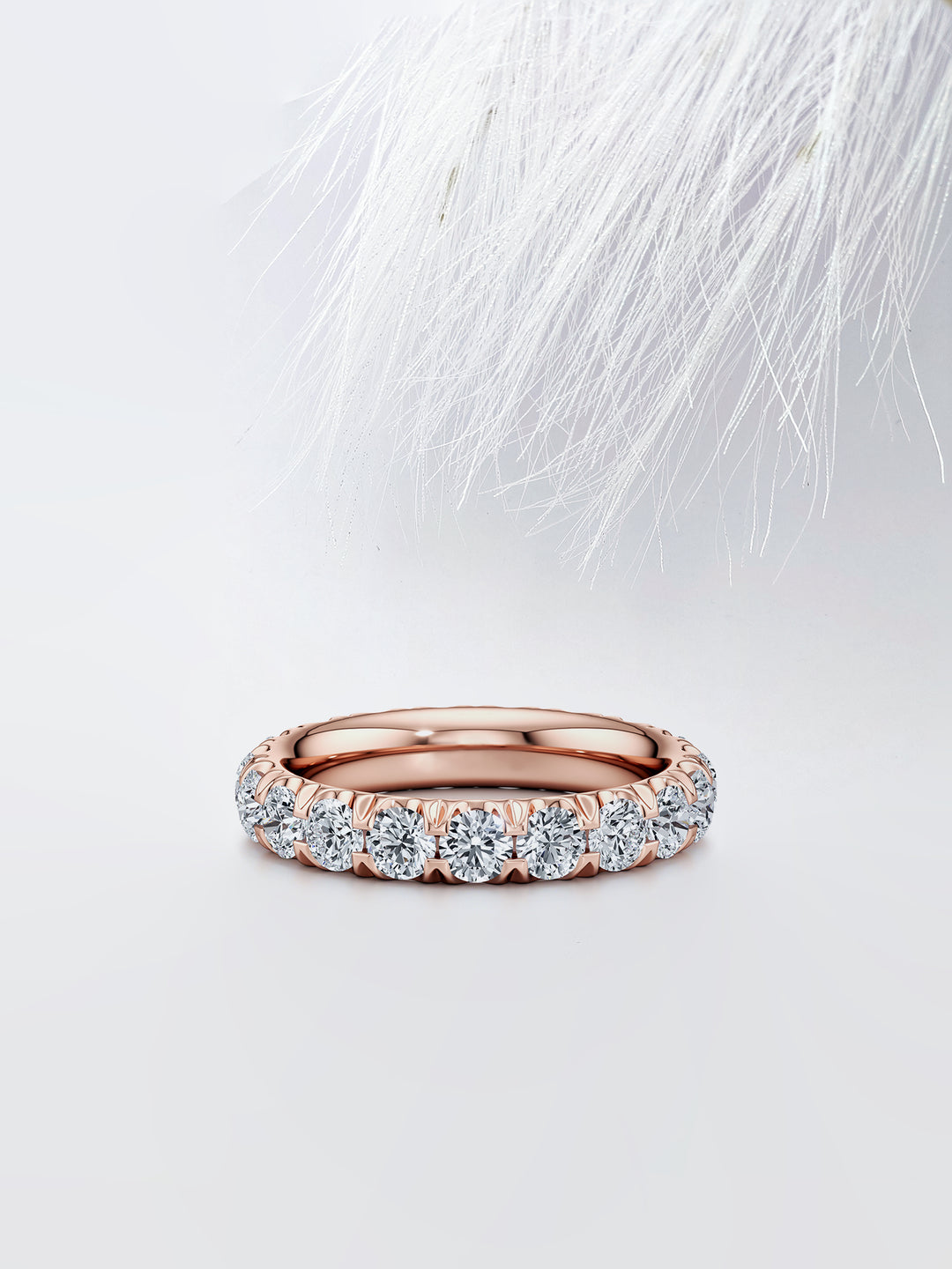 Round FG - VS1 Lab Grown Diamond Eternity Stacking Band - Doozy Diamonds