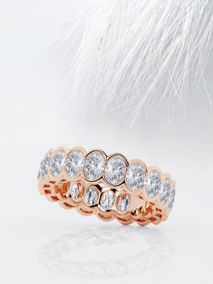 Oval FG - VS2 Lab Grown Diamond Bezel Set Eternity Band - Doozy Diamonds