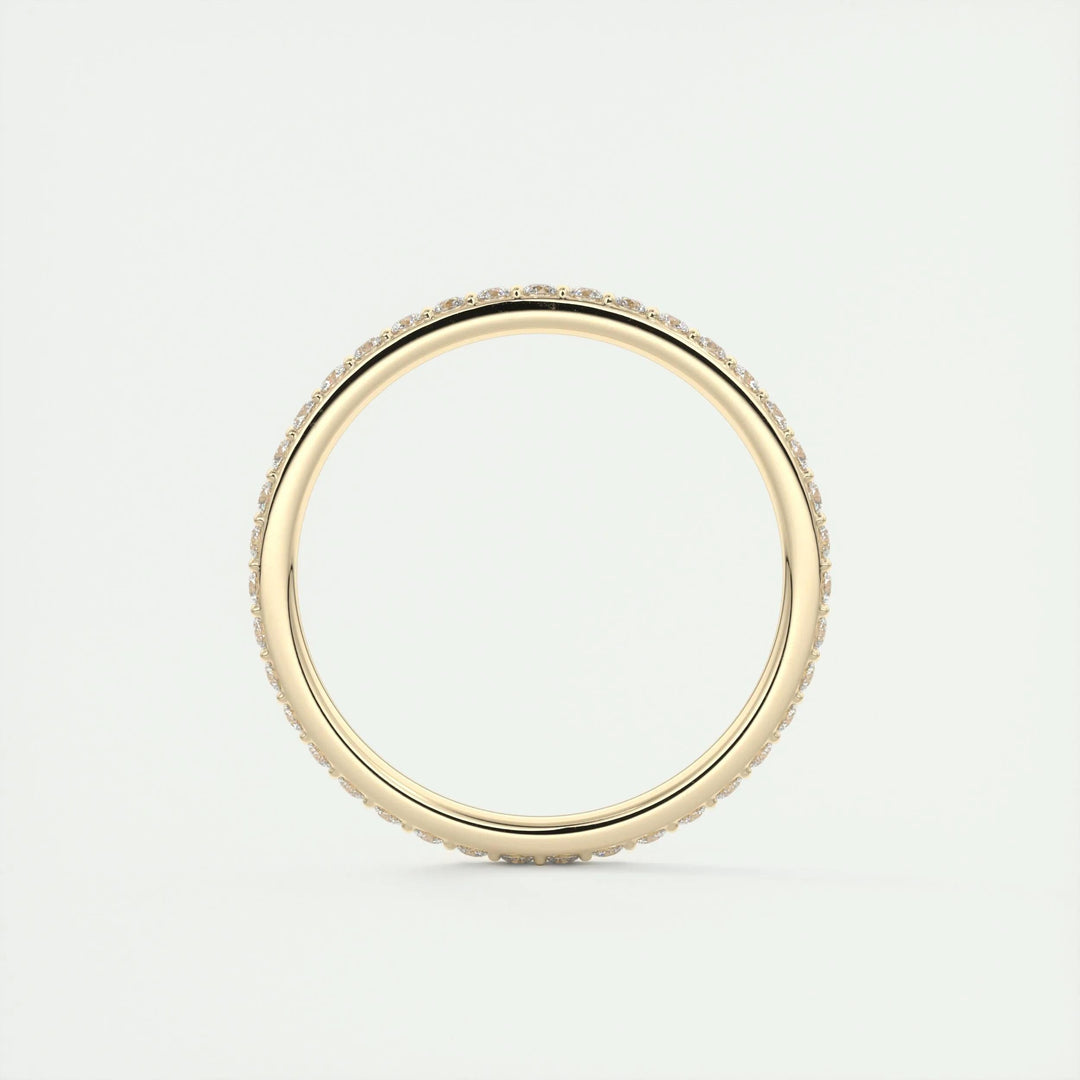Sustainable round brilliant diamond wedding ring