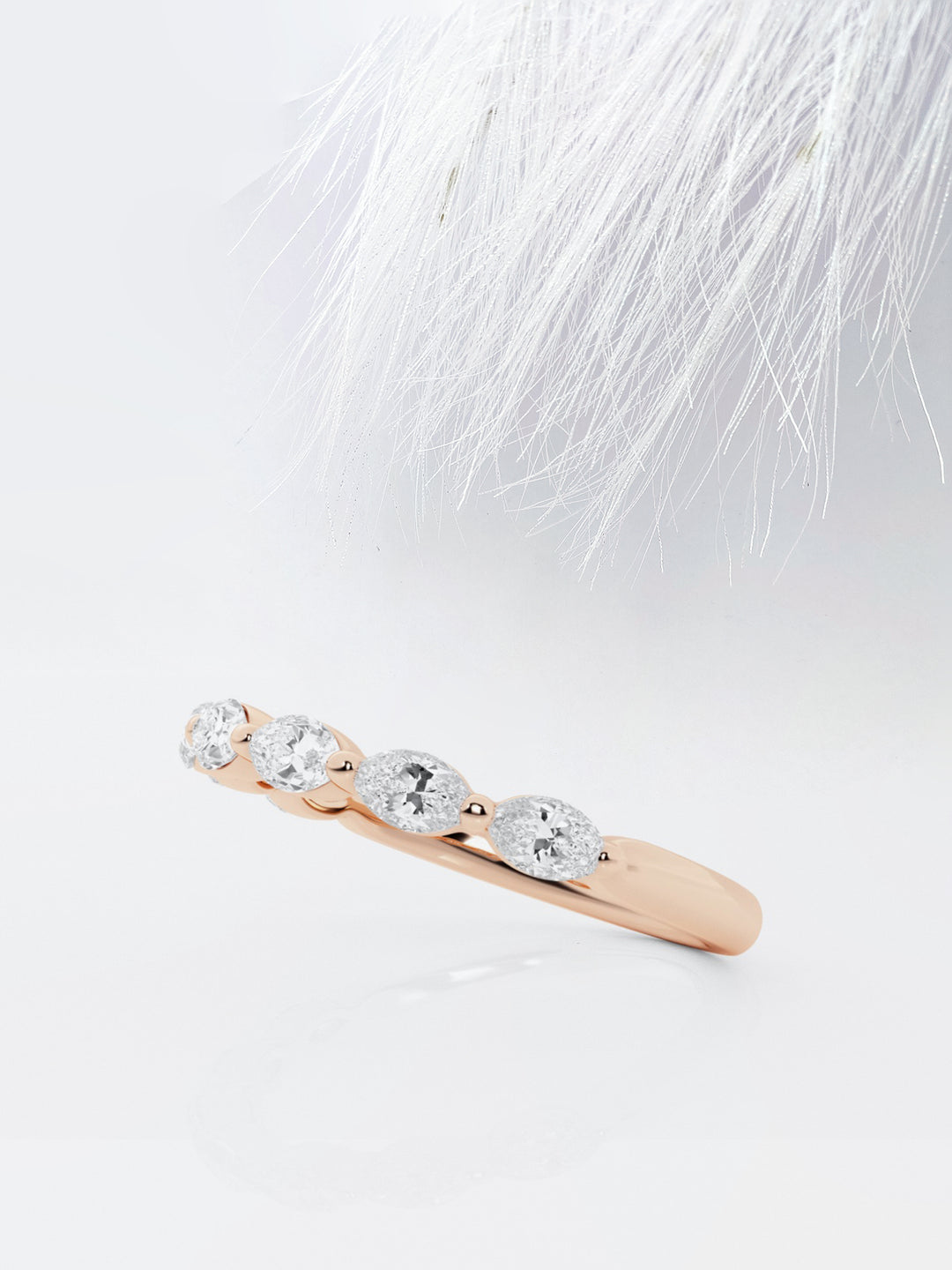 Marquise FG - VS2 Lab Grown Diamond Floating Wedding Band - Doozy Diamonds