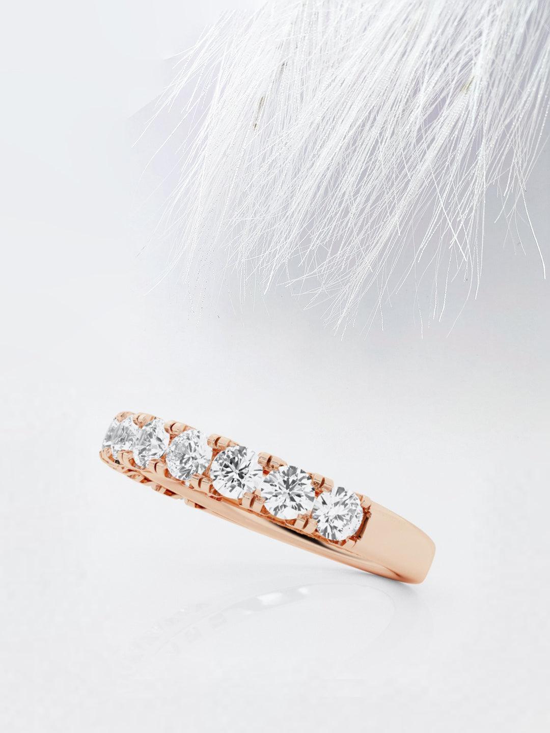 Round FG - VS2 Lab Grown Diamond Half Eternity Wedding Band - Doozy Diamonds