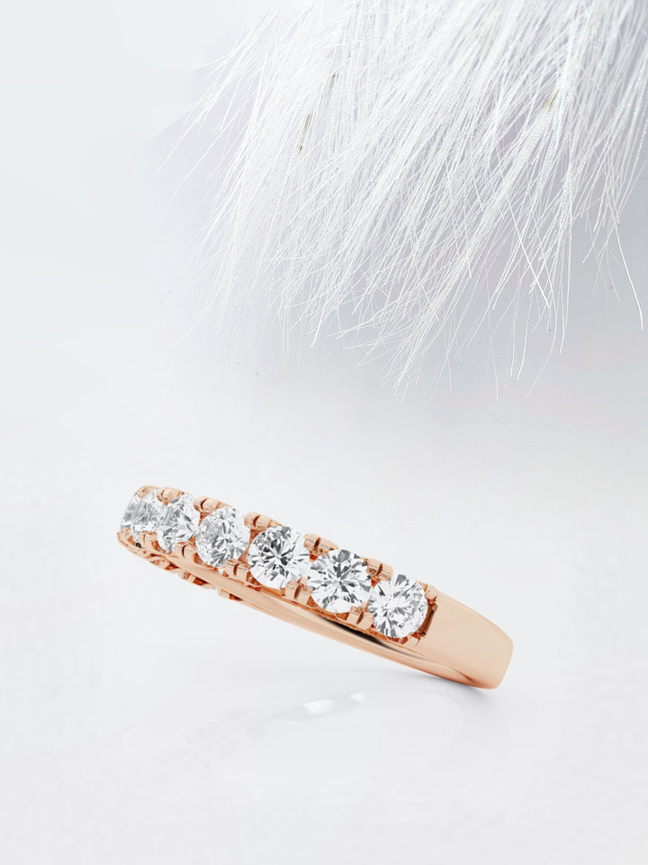 Round FG - VS2 Lab Grown Diamond Half Eternity Wedding Band - Doozy Diamonds
