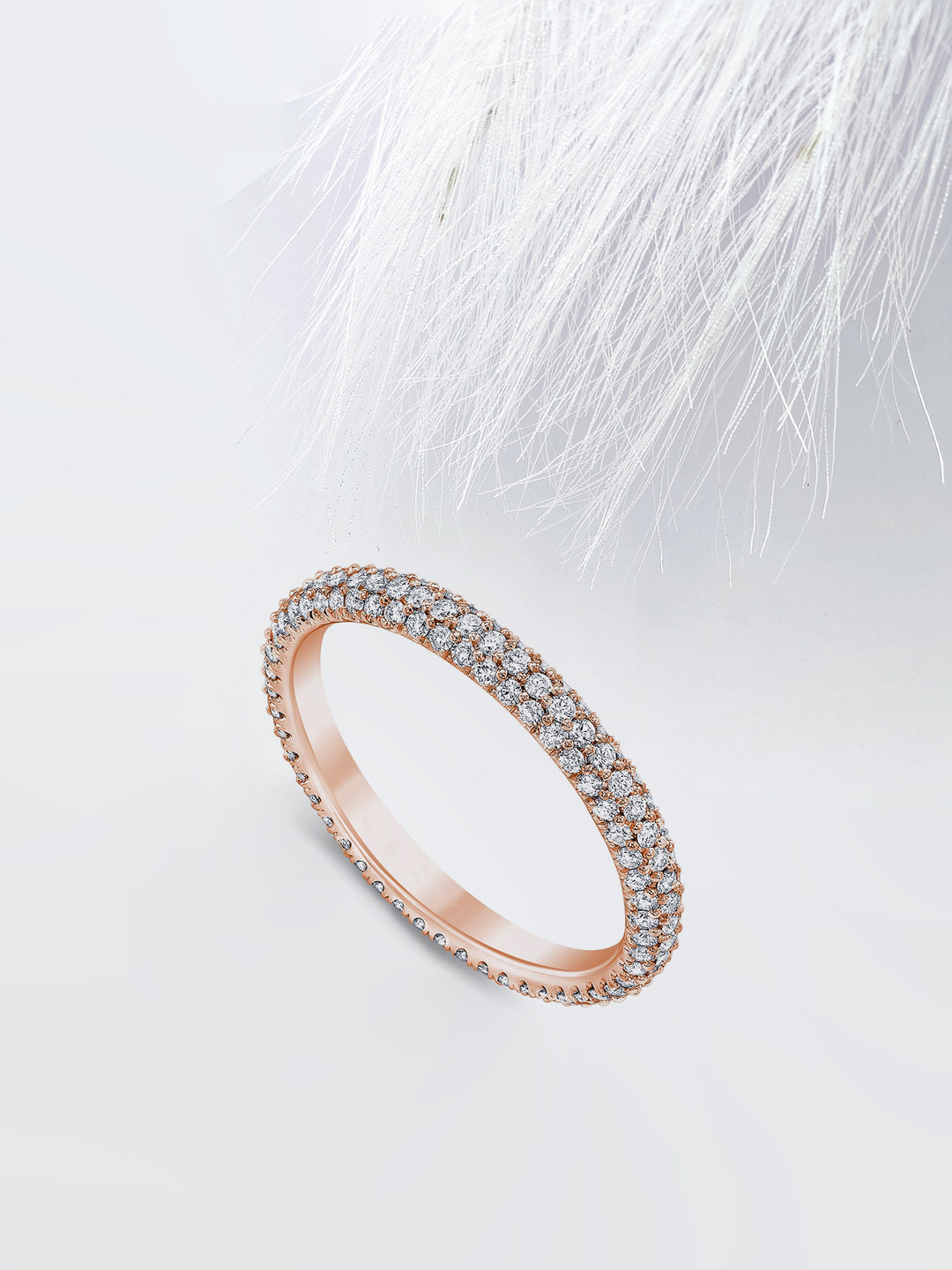 Round FG - VS1 Lab Grown Diamond Cluster Set Eternity Band - Doozy Diamonds