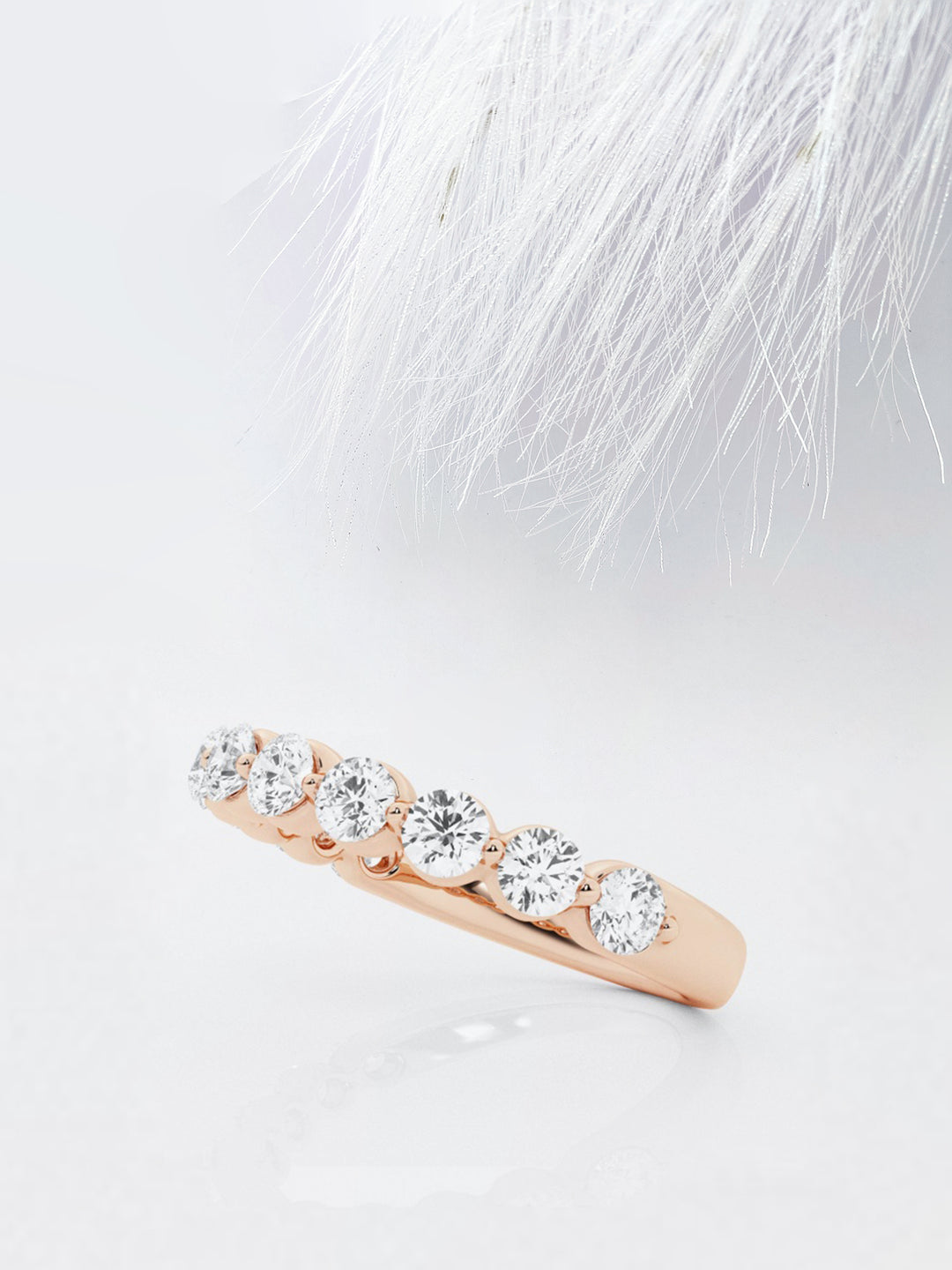 Round FG - VS2 Lab Grown Diamond Floating Wedding Band - Doozy Diamonds