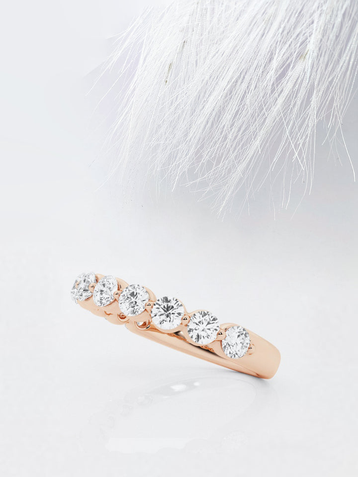 Round FG - VS2 Lab Grown Diamond Floating Wedding Band - Doozy Diamonds
