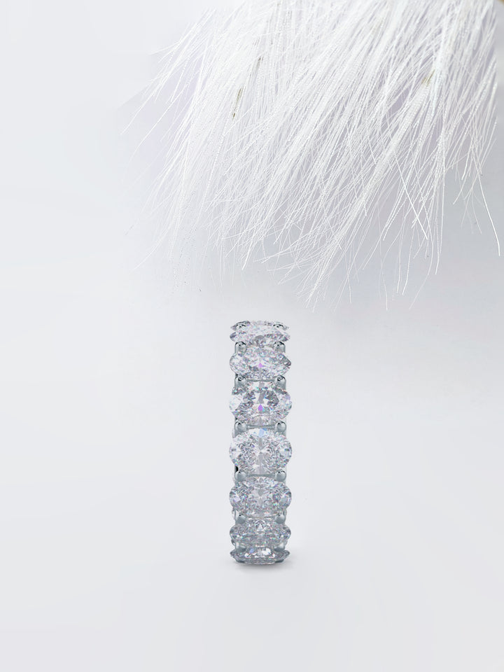 Oval DE - VS1 Lab Grown Diamond Full Eternity Wedding Band - Doozy Diamonds