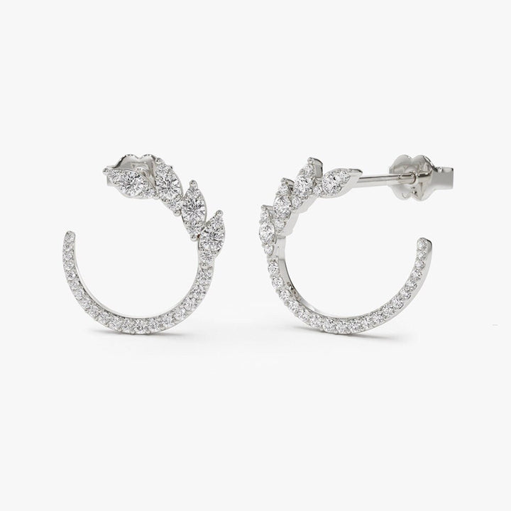Round Cut Diamond Cluster Stud Earrings for Mother - Doozy Diamonds