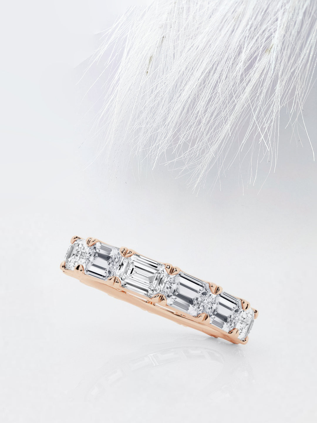Emerald East - West FG - VS2 Lab Grown Diamond Full Eternity Wedding Band - Doozy Diamonds