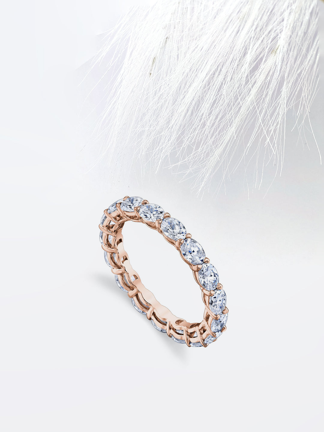 Oval FG - VS1 Lab Grown Diamond Full Eternity Wedding Band - Doozy Diamonds