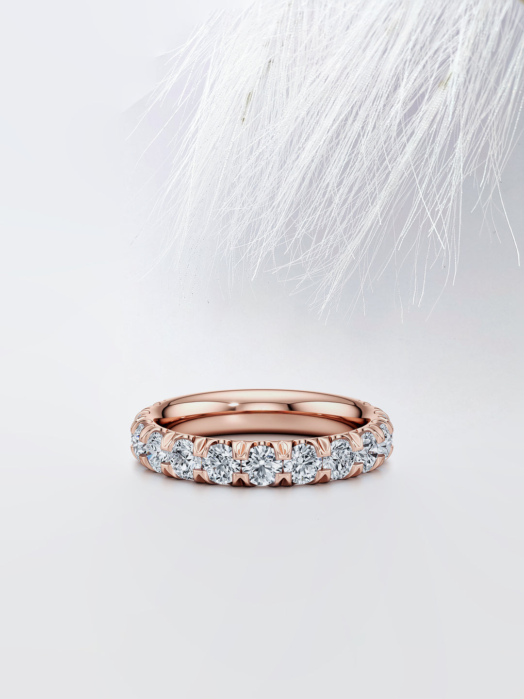Round FG - VS1 Lab Grown Diamond Half Eternity Wedding Band - Doozy Diamonds