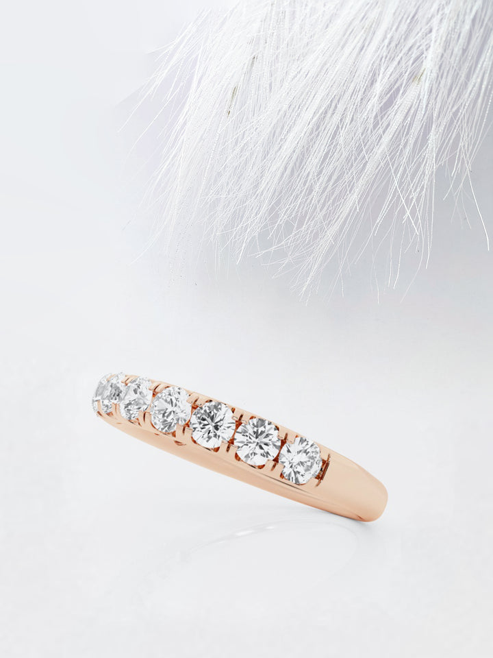 Round FG - VS2 Lab Grown Diamond Half Eternity Wedding Band - Doozy Diamonds