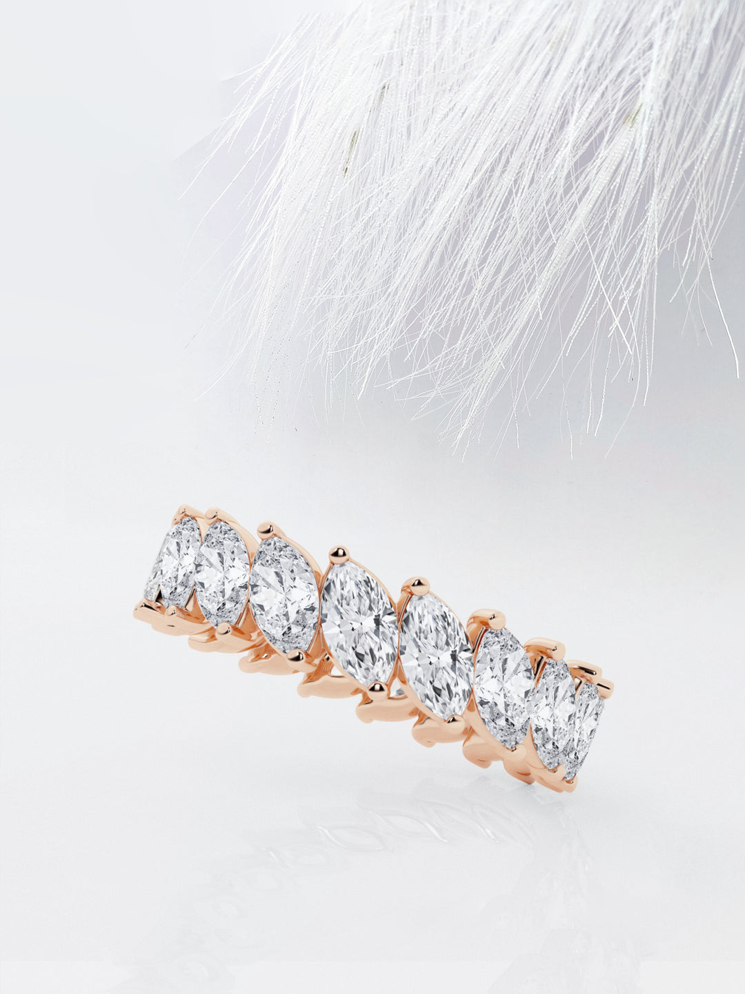Marquise FG - VS2 Lab Grown Diamond Full Eternity Wedding Band - Doozy Diamonds