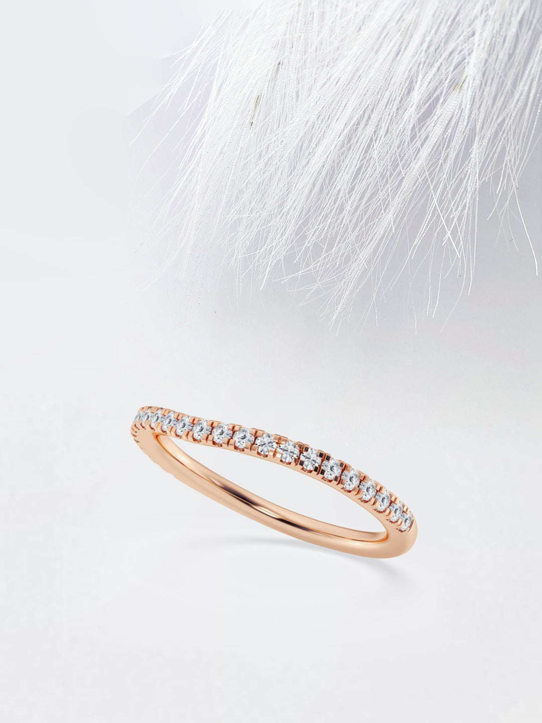 Round FG - VS2 Lab Grown Diamond Curved Eternity Band - Doozy Diamonds