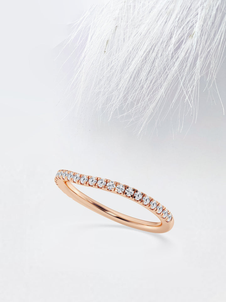 Round FG - VS2 Lab Grown Diamond Curved Eternity Band - Doozy Diamonds
