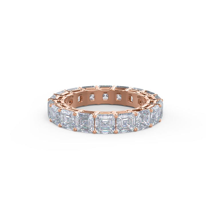Asscher Cut DE - VS1 Lab Grown Diamond Full Eternity Wedding Band - Doozy Diamonds