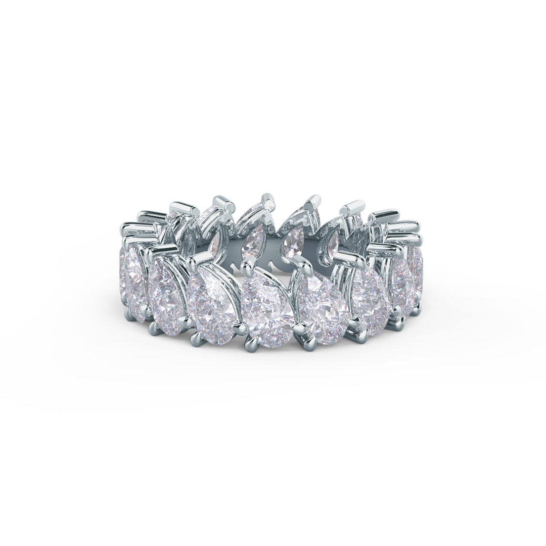 Pear Cut DE - VS1 Lab Grown Diamond Full Eternity Wedding Band - Doozy Diamonds
