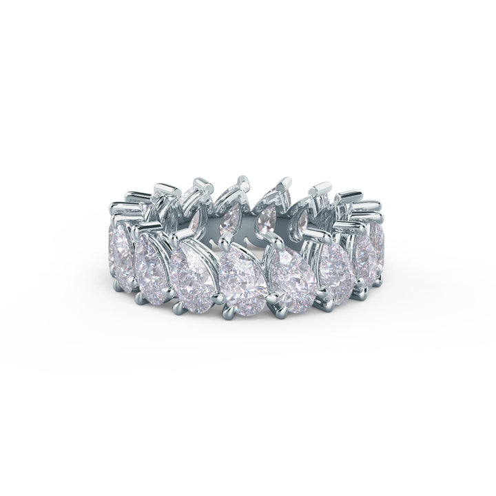 Pear Cut DE - VS1 Lab Grown Diamond Full Eternity Wedding Band - Doozy Diamonds