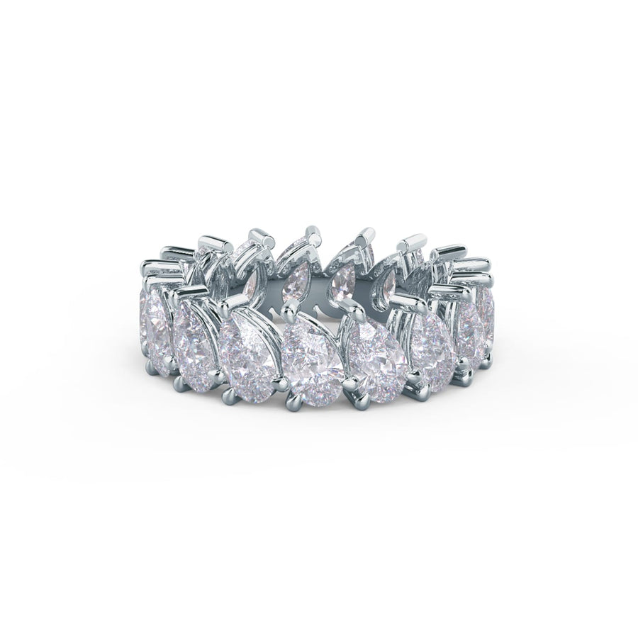 Pear Cut DE - VS1 Lab Grown Diamond Full Eternity Wedding Band - Doozy Diamonds