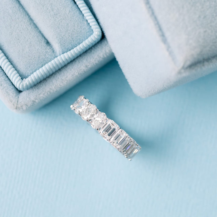 Oval & Emerald DE - VS1 Lab Grown Diamond Eternity Band - Doozy Diamonds