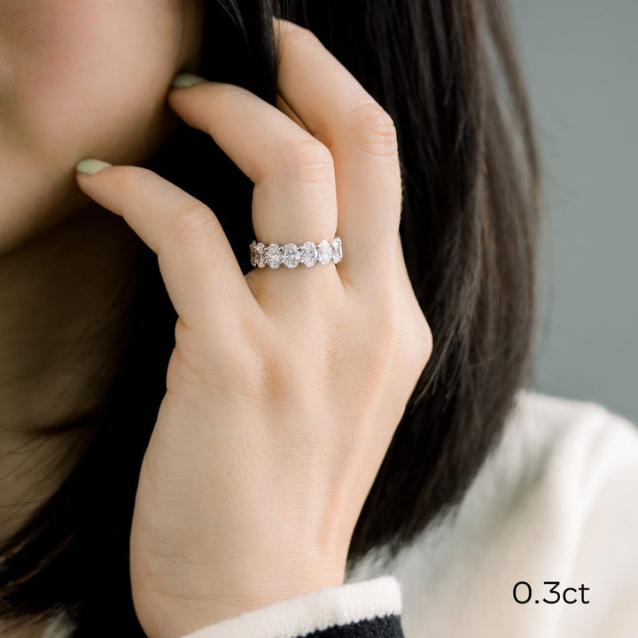 Oval DE - VS1 Lab Grown Diamond Full Eternity Wedding Band - Doozy Diamonds