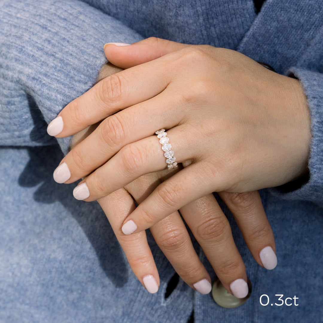 Oval DE - VS1 Lab Grown Diamond Full Eternity Wedding Band - Doozy Diamonds