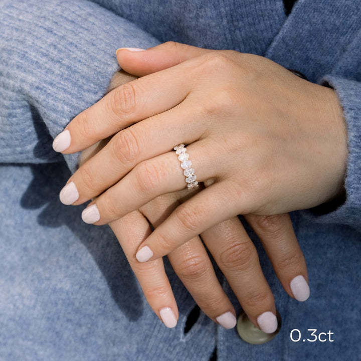 Oval DE - VS1 Lab Grown Diamond Full Eternity Wedding Band - Doozy Diamonds