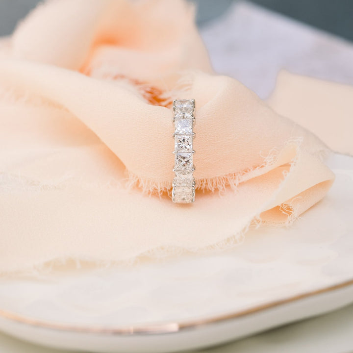 Princess Cut DE - VS1 Lab Grown Diamond Full Eternity Wedding Band - Doozy Diamonds