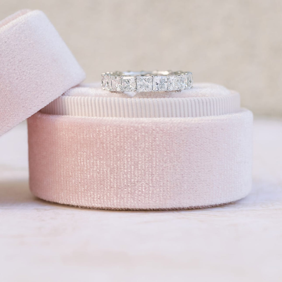 Princess Cut DE - VS1 Lab Grown Diamond Full Eternity Wedding Band - Doozy Diamonds