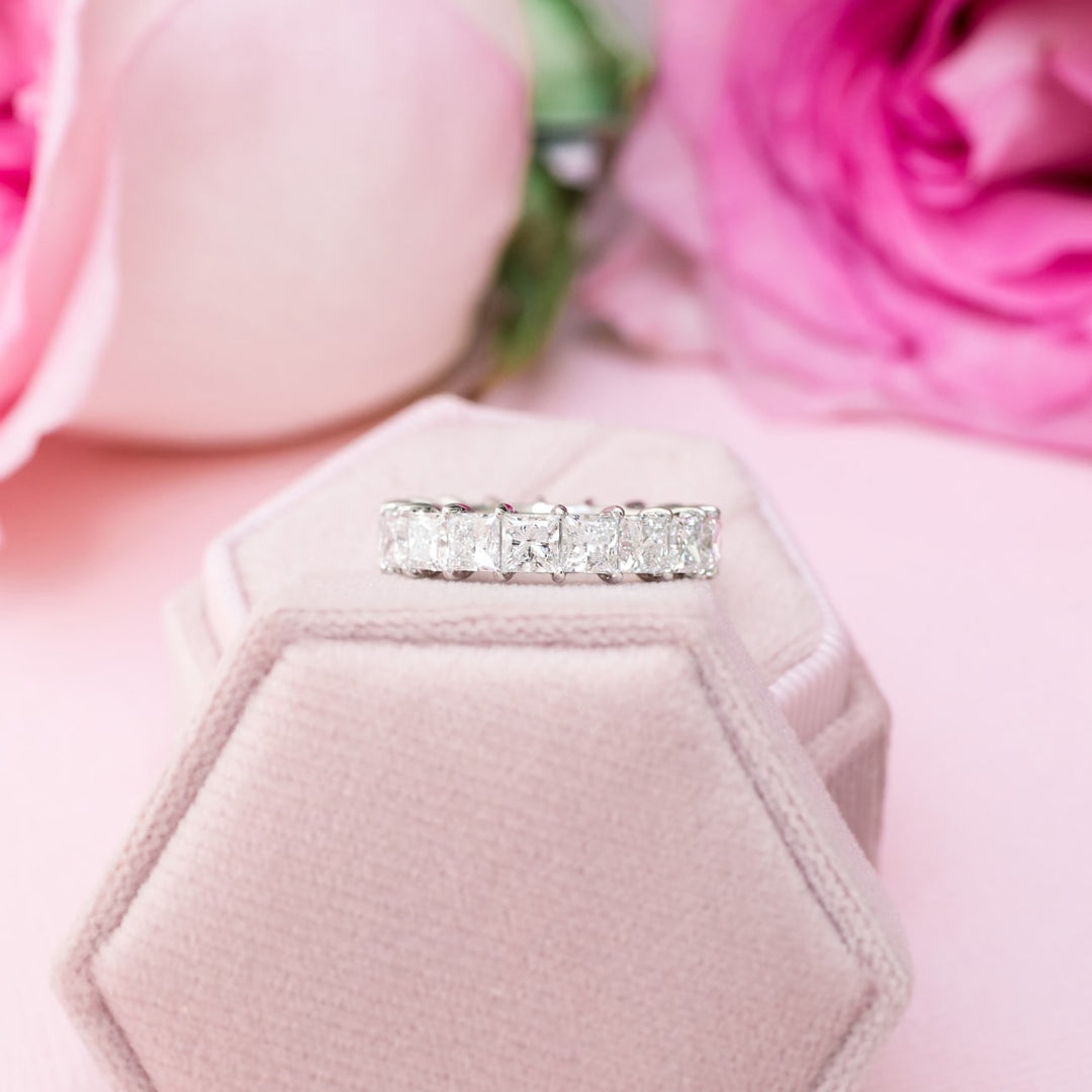 Princess Cut DE - VS1 Lab Grown Diamond Full Eternity Wedding Band - Doozy Diamonds