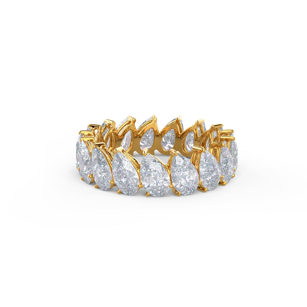 Pear Cut DE - VS1 Lab Grown Diamond Full Eternity Wedding Band - Doozy Diamonds
